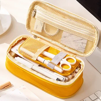 

Cute School Pencil Case Large Big Pen Bag Pouch Multifunction Stationery Box Supplies Cosmetic Box Gift 2019