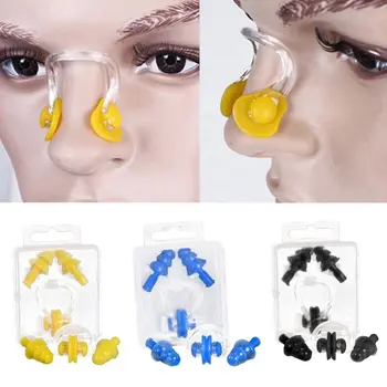 

Silicone Swimming Earplug Nose Clip Set Waterproof Protector Watertight Diving Surf Pool Accessories Box Package for Adult Kids