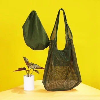 

New Fashion Trend Perspective Mesh Bag Large Capacity Fashion Shoulder Bag Shopping Women'S Handbag