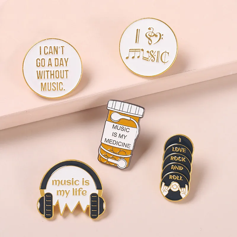 DJ Music Enamel Pin Brooch Lapel Badge