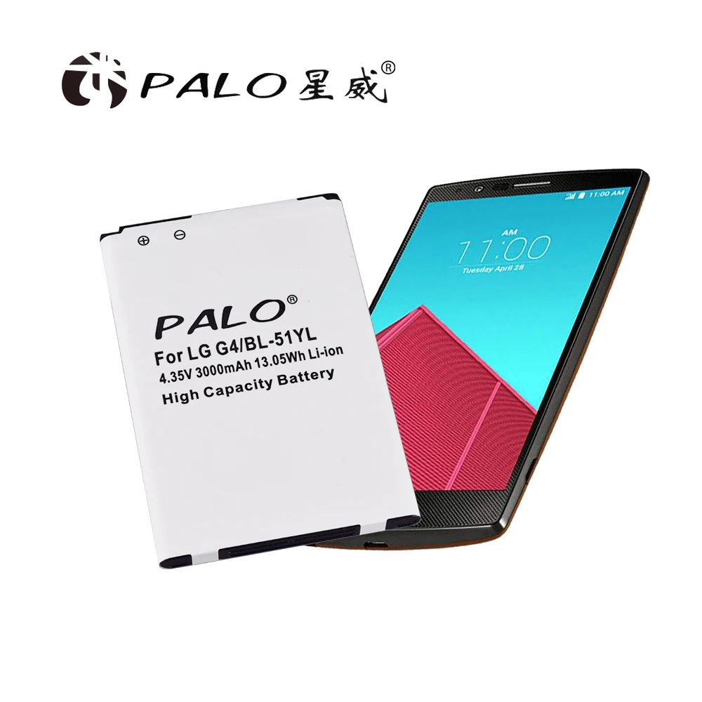 

PALO Mobile Battery For LG G4 / BL-51Y Real Capacity 3000mah Cellphone Bateria For LGG4 BL51Y For Battery Replace Durable Backup