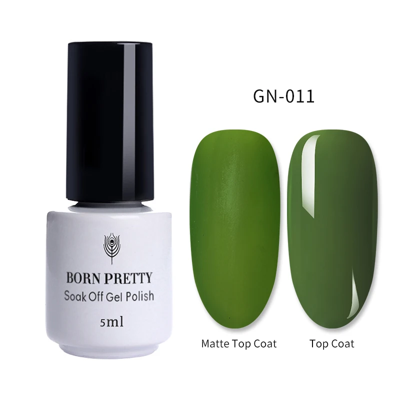 GN-011 Promotion BORN PRETTY Neon Matte Nail Gel Polish 6ml Fluorescent Green Yellow Colors Soak Off UV Gel Varnish Nail Art Gel - Цвет: GN-011