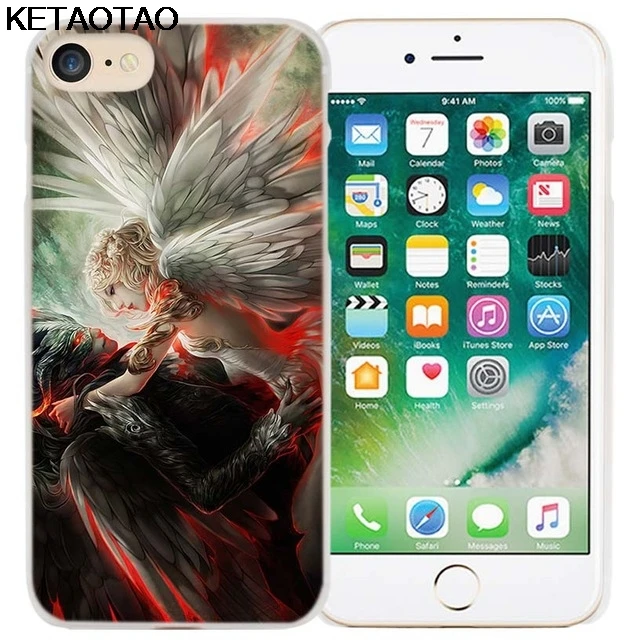 KETAOTAO Крылья Ангела чехол для телефона s для iPhone 4S 5S 6S 7 8 Plus X XS XR 11 Pro Чехол кристально чистый мягкий TPU чехол s - Цвет: Бежевый