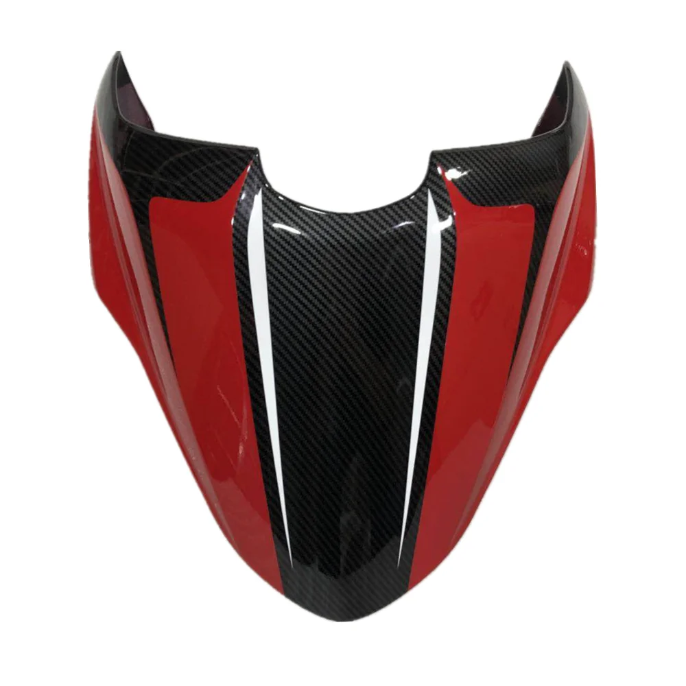 Для Monster 821/Dark/Stripe до и Monster 1200/S/Stripe до чехол для заднего сиденья задний обтекатель хомут из углеродного волокна цвет - Цвет: carbon red