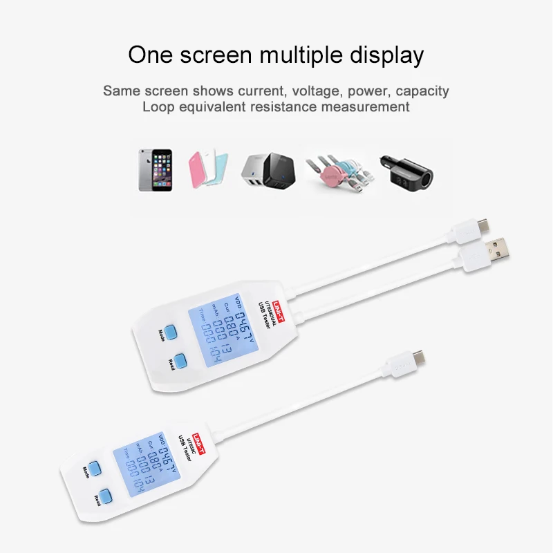 UNI-T UT658 시리즈 3C USB 전압 안전 테스터 전압계 전류계 충전기 용량 측정기 전압 전류 측정기 고속 충전