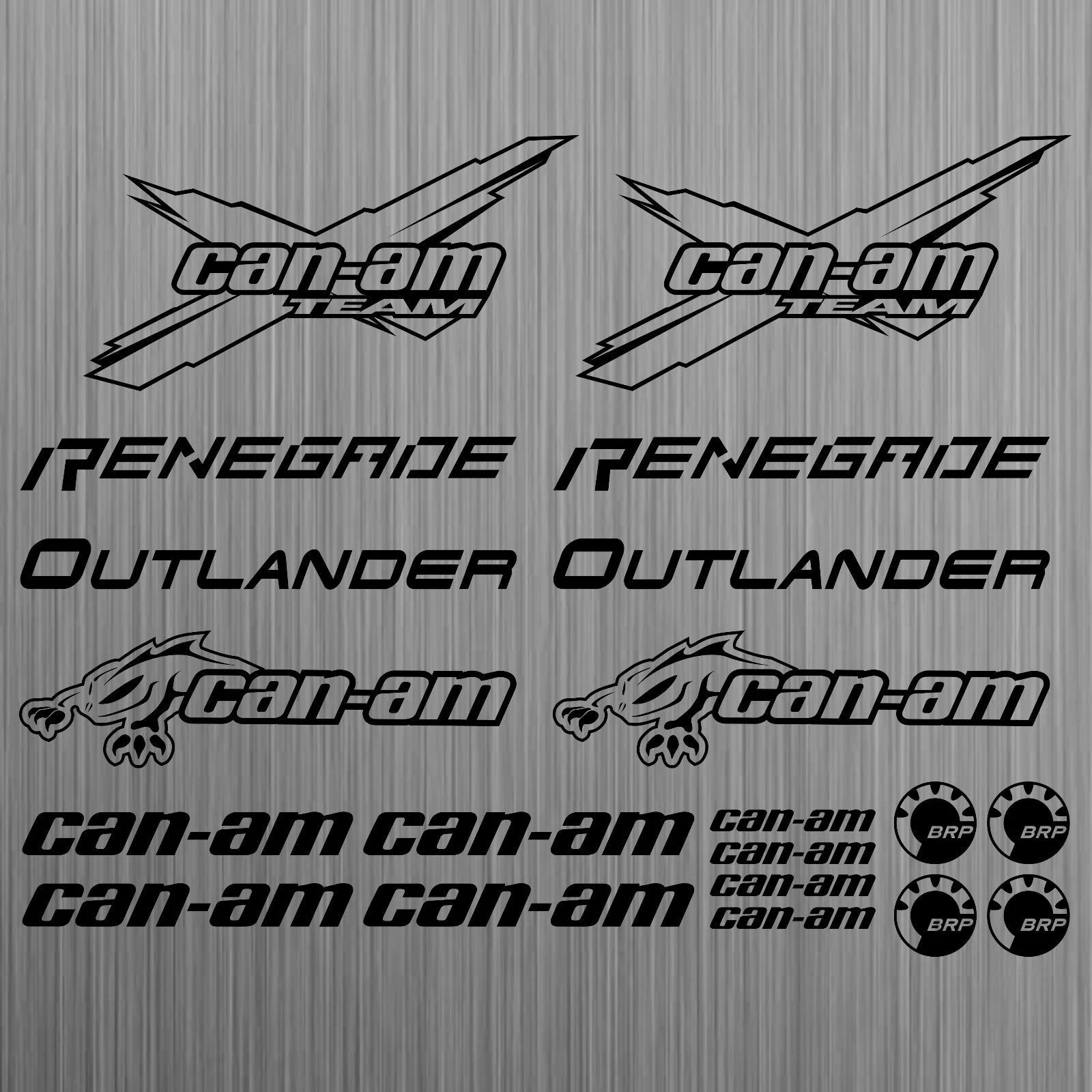 Para can-am canam equipe brp renegado outlander etiqueta quad atv 20 peças estilo do carro
