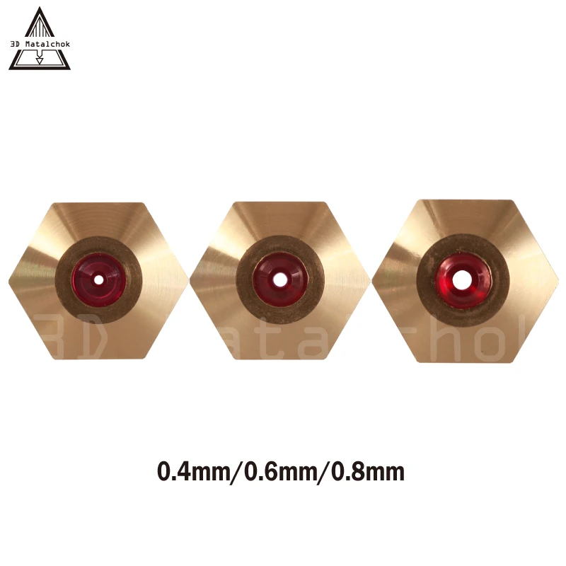 3D Matalchok Высокое качество 3d принтер V6/Mk10/Mk8 красный распылитель для E3d V6 микро Швейцарский Cr10 Mk8 Flashforge Wanhao i3 Hotend