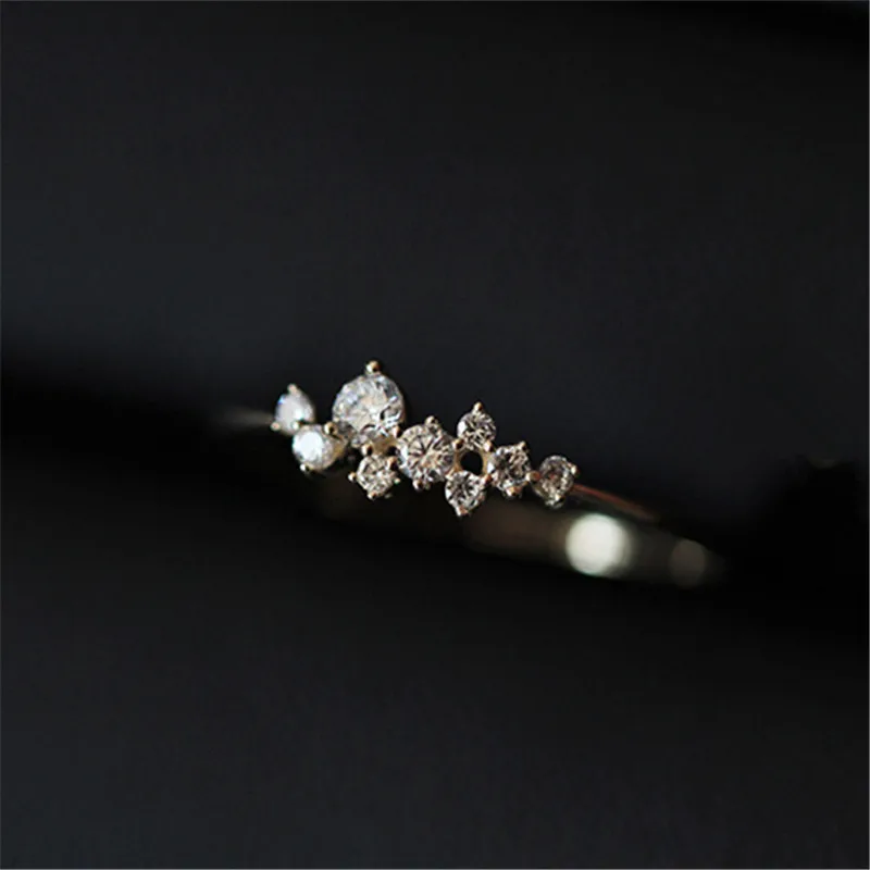 925 Sterling Silver Classic Irregular Shiny Star Plum Ring Women 14k Gold Plating High-end Temperament Party Jewelry Accessories silver rings,silver ring,gold plated rings,gold plated silver ring
