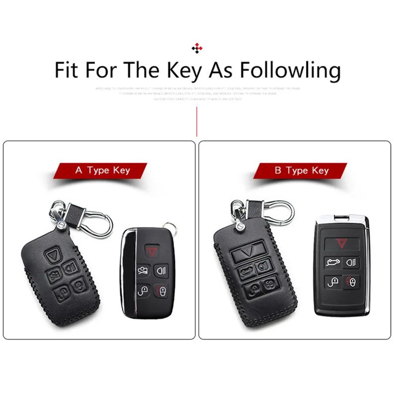Чехол для автомобильного ключа из натуральной кожи для Jaguar F type XF XJ X type XE F Pace для Land Rover, защитное кольцо для ключей, аксессуары