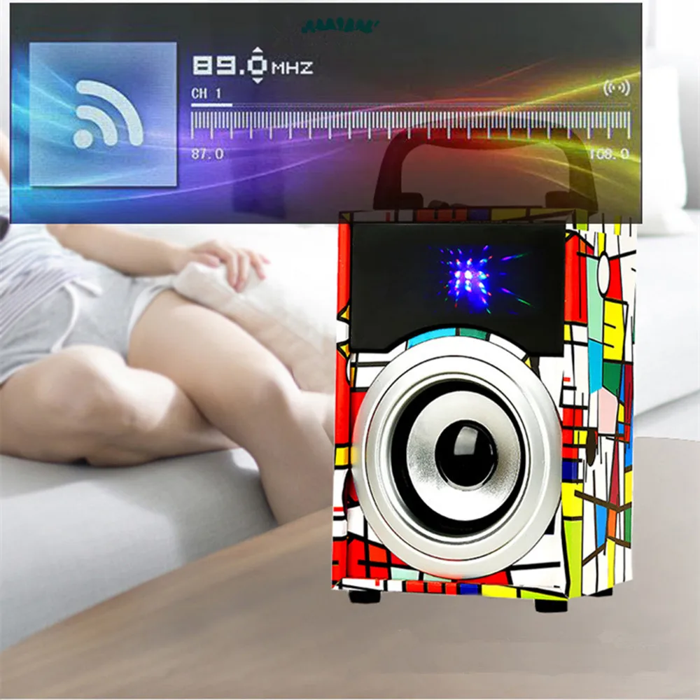 HYASIA беспроводной Bluetooth динамик деревянный Fm радио открытый динамик аудио поддержка Tf Usb светодиодный музыкальный динамик s персонализированный wild soun