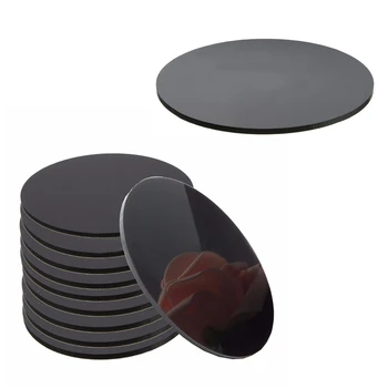 

Black 3mm Acrylic Plastic Circular Plate Laser Cutting Round Mirror