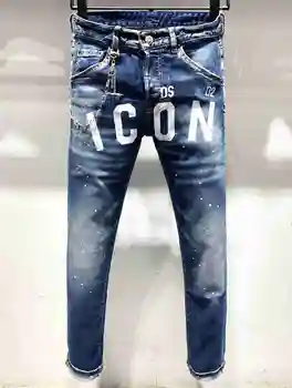 

NEW Mens jeans Straight Jeans Fashion Classic Destroyed Swag Male Denim Pants Jeans Men