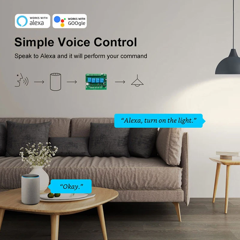 Wifi Smart Motor Switch Module Controle Remoto Inching Trabalhar com Ewelink Canais dc 12v 24v 32v ac 220v 1ch ch Pulso Polegada - Image 6
