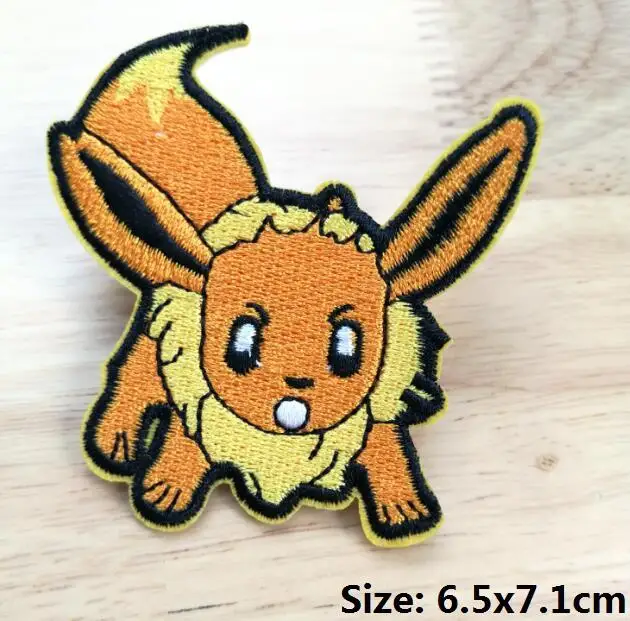 Переключатель Pokemon Go Pocket Monster Железный На нашивки значки Pikachu Eevee Железный на нашивках детский значок - Цвет: Антикварный цинк