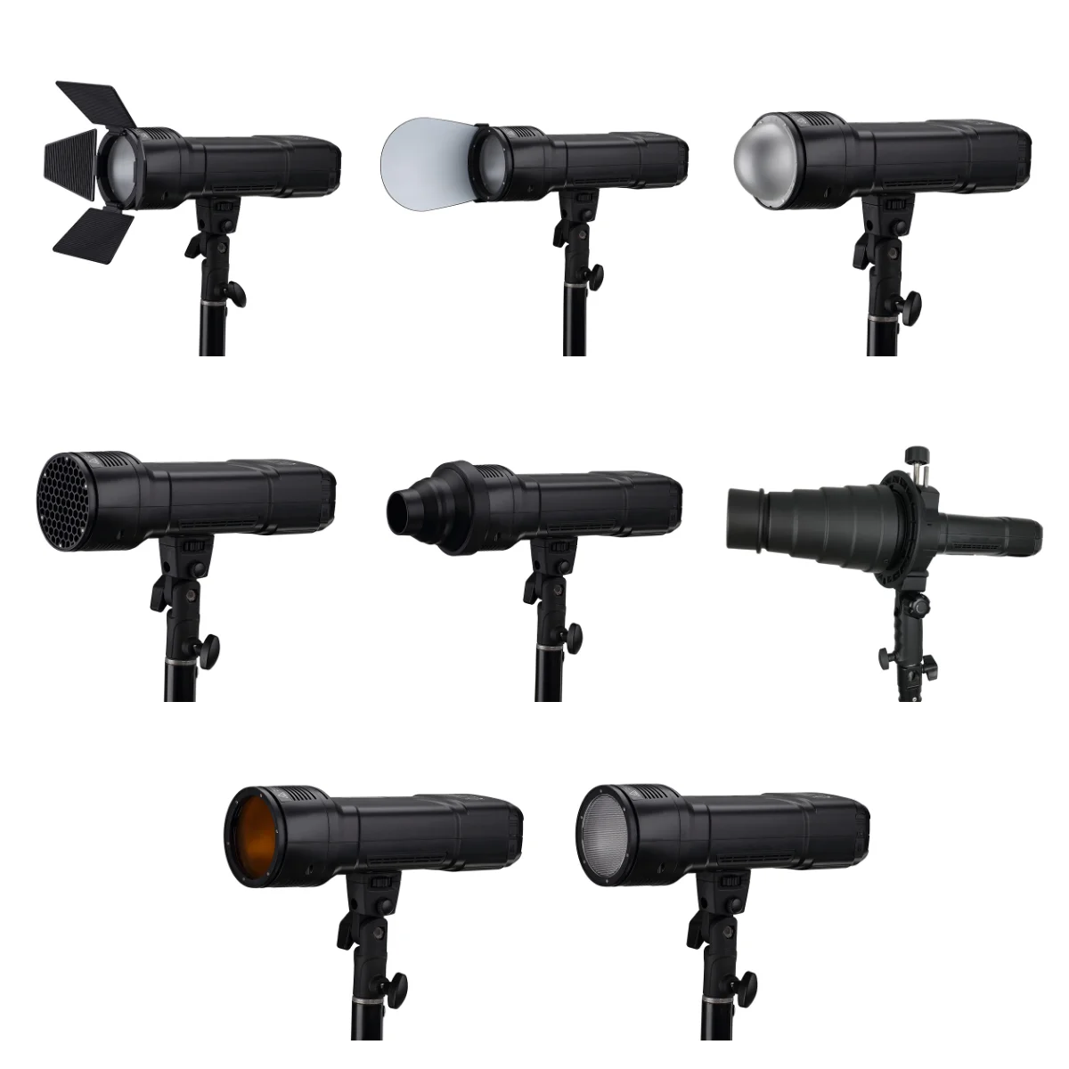 Godox AK-R1 H200R AD200 V1 용 세트 키트, 마그네틱 Visico 2 라운드 헤드 플래시 사진 교체 액세서리