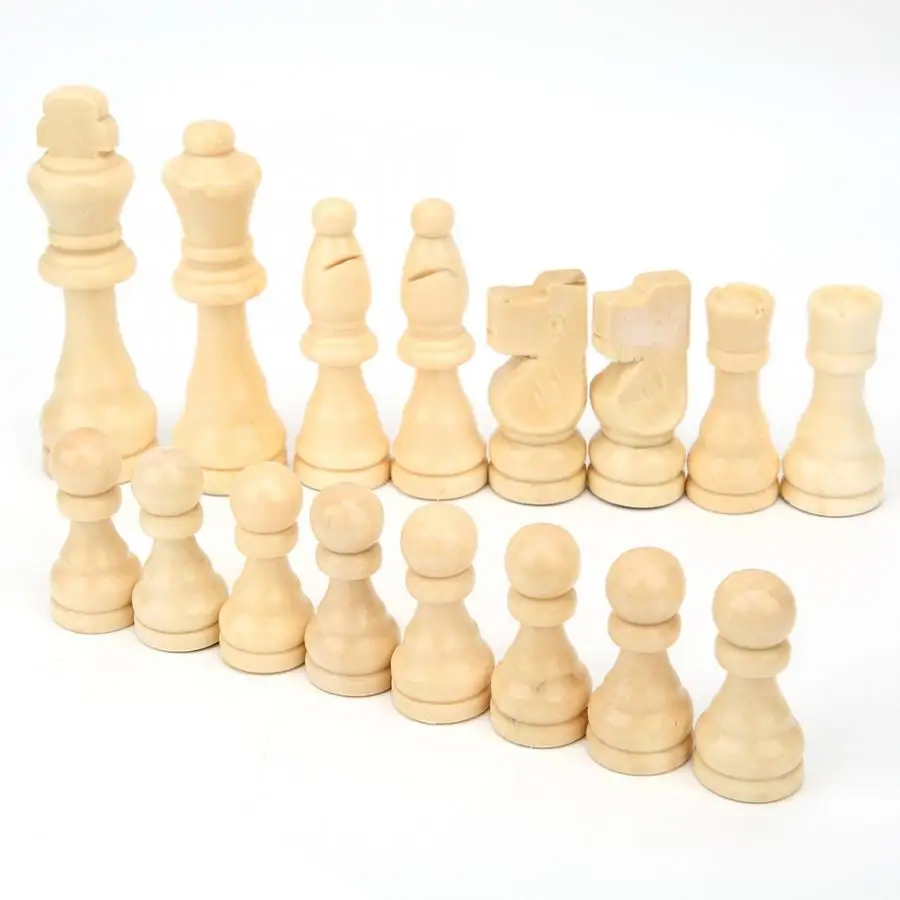 32 Pieces Wooden Chess Pieces King Height 91/77mm Chess Set Chess Game High Quality Chessmen or Board for Competition