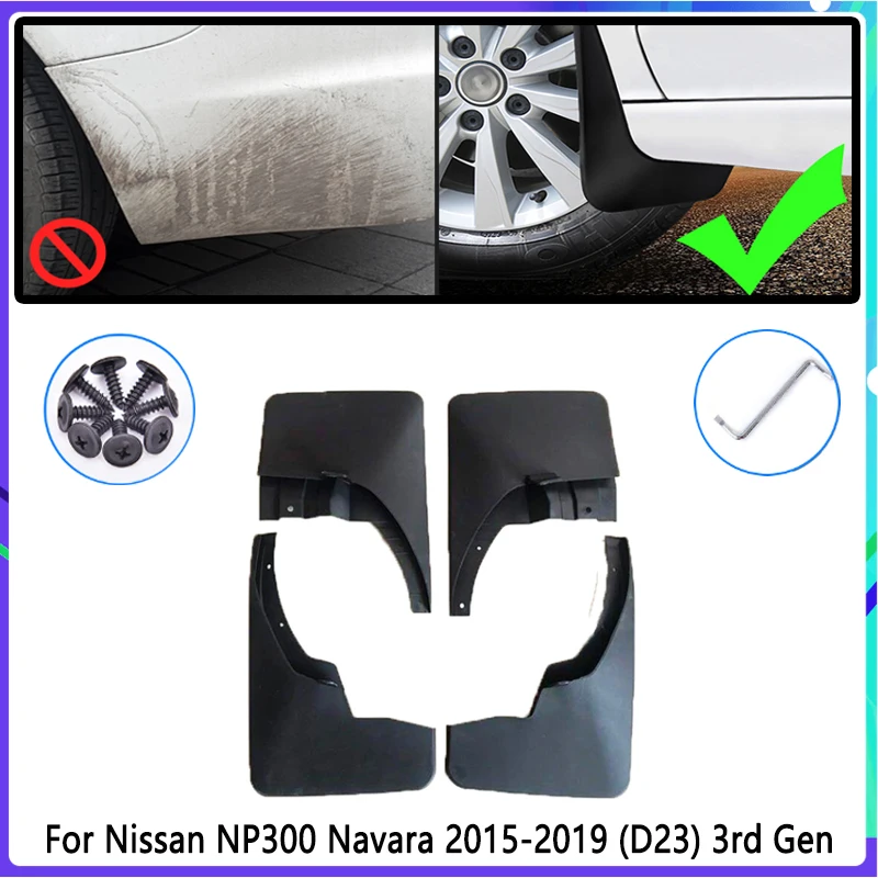 Kit 4 Bavettes Garde-boue Pour Nissan NV300 NV350 - Anti-éclaboussures Et Protection Carrosserie