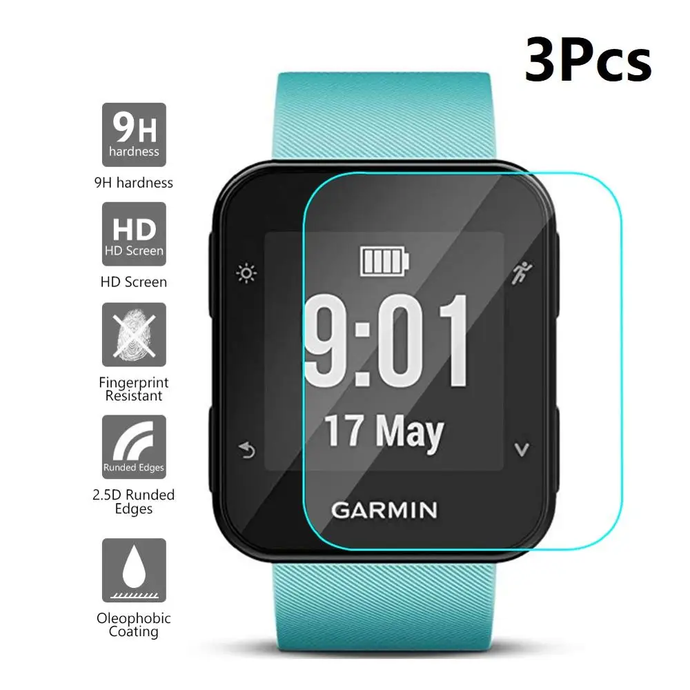 3 шт 9H закаленное стекло для Garmin Forerunner 35 HR умная Защитная пленка для часов против царапин защитная пленка охранные предметы