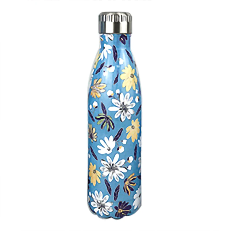 New Flamingo Floral Water Bottle BPA free Stainless Steel Thermos Bottle Gym Sport Travel Insulated Cup Mug Christmas Tumbler