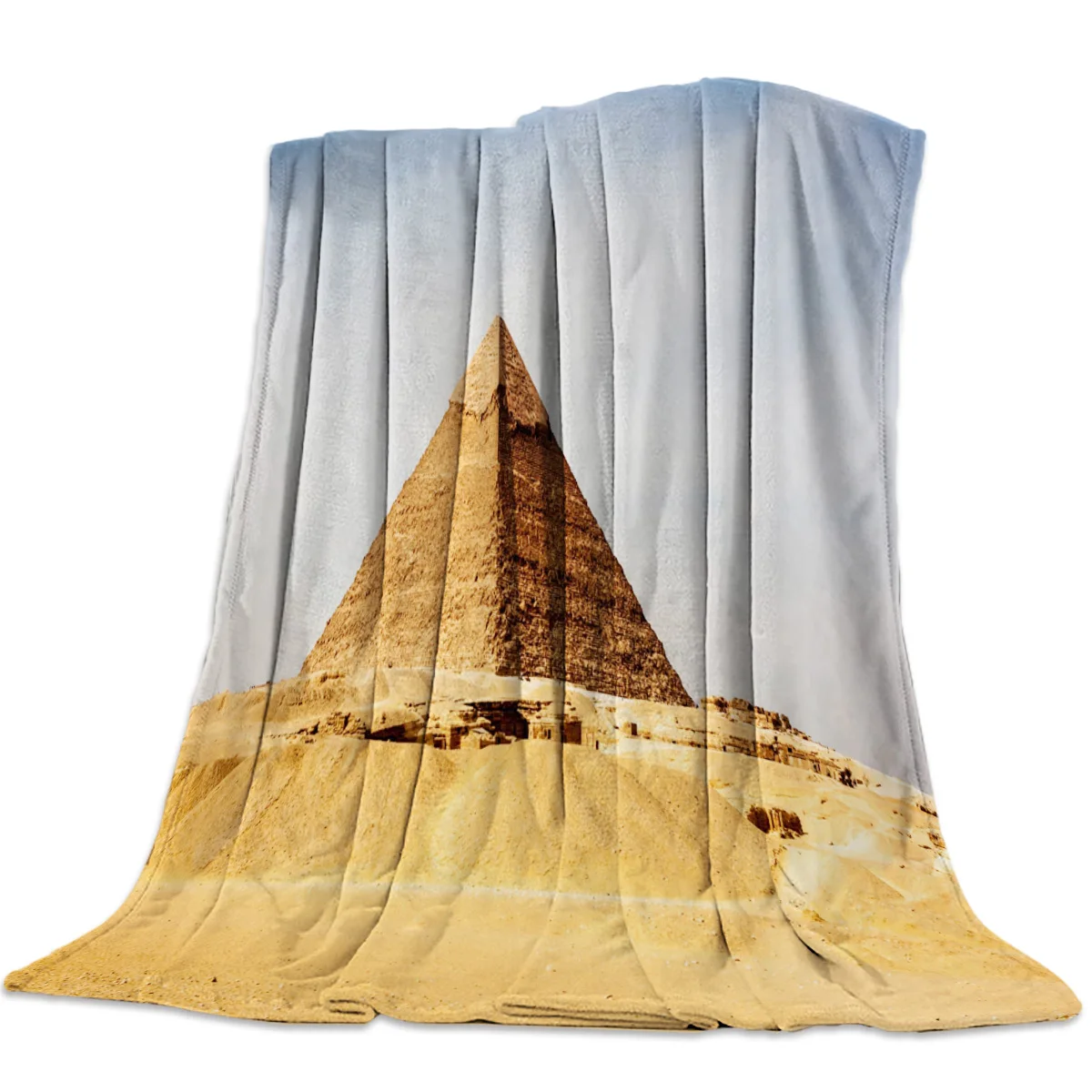 Egypt Pyramid Desert Throw Blanket Soft Comfortable Velvet Plush