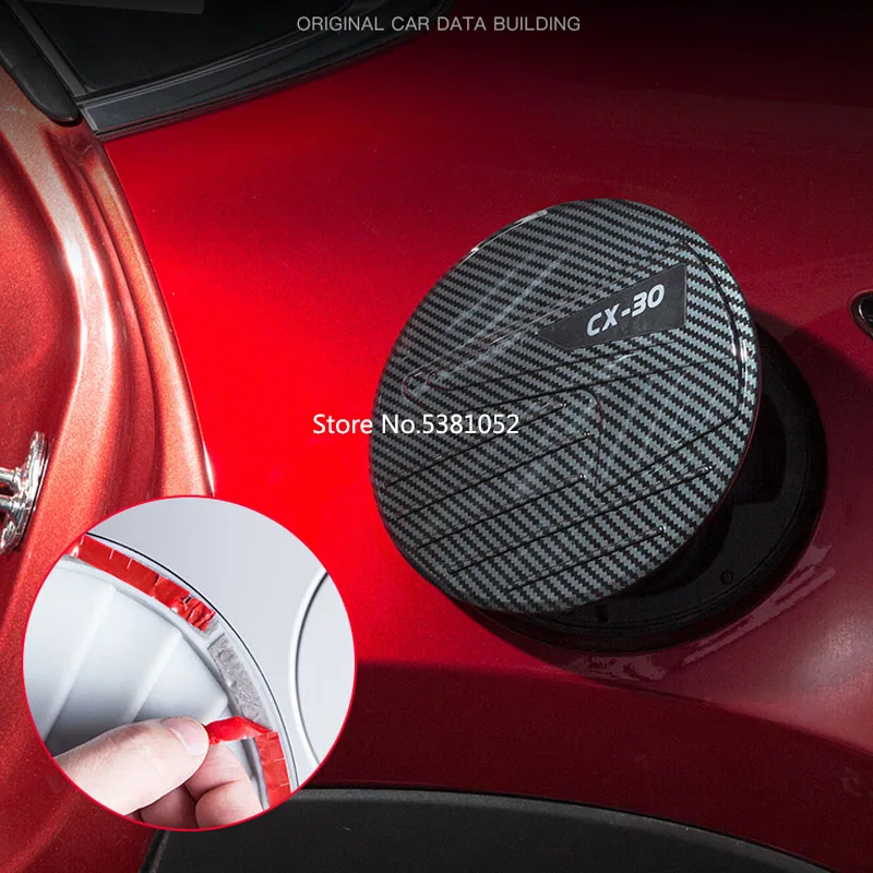 

Fuel Tank Cap For Mazda Cx-30 Cx30 2019 2020 2021 Accessories Carbon Fiber Pattern Protector Patch Car Styling