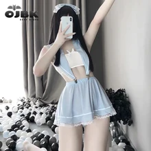 Ojbk sexy azul estudante role play traje doce japonês menina da escola lingerie feminino cinta saia marinheiro sling uniforme 2020 novo