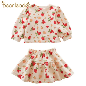 

Bear Leader Girls Cartoon Stawberry Print Clothing Sets 2020 New Autumn Kids Casual Outfits 2Pcs Children Baby Party Costumes