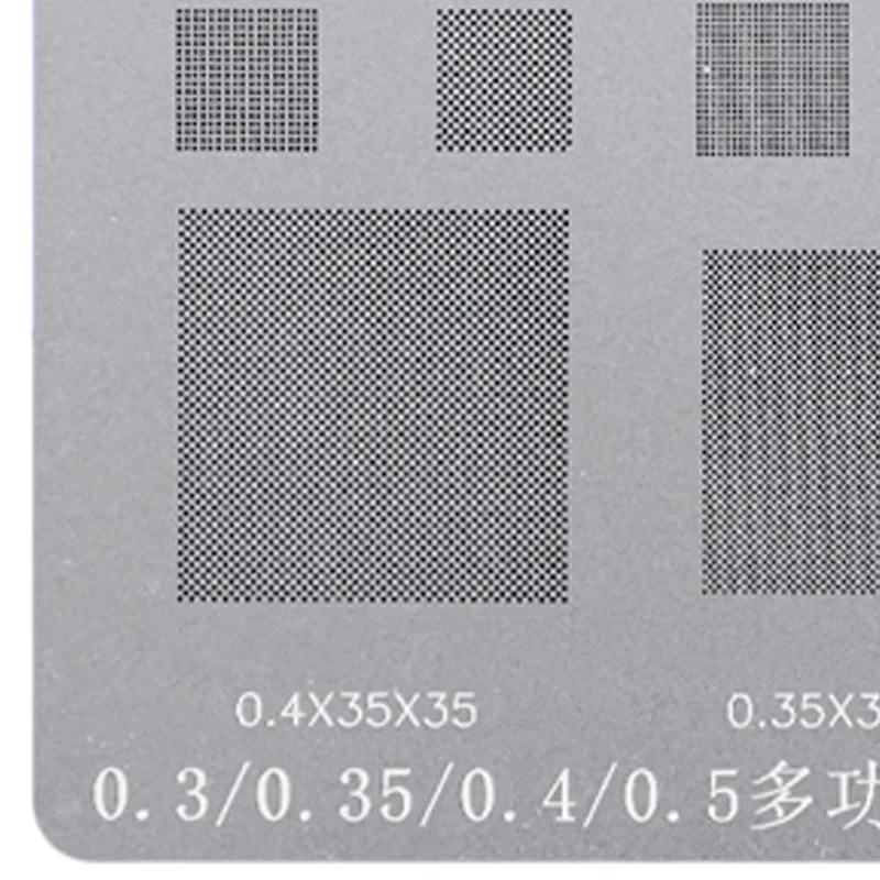 BGA Reballing Stencil Multi-Purpose 0.3/0.35/0.4/0.5/Parallel/45 Degree Hole Universal