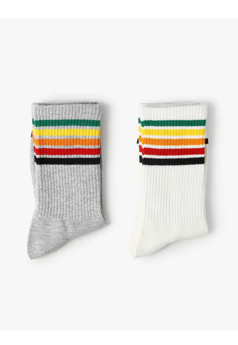 3 пары/партия, радужные носки Для женщин короткие носки хлопок Harajuku Модные ботильоны Гольфы зимний подарок для подруги забавная Новинка Sox