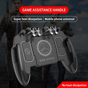 

For Pubg Controller Six Finger Game Controller Gamepad Trigger Aim Button Joystick For IPhone Android with Cooler Cooling Fan