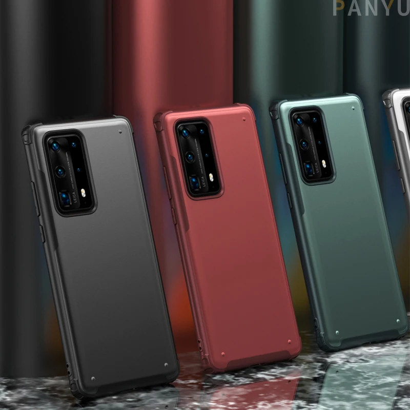 Phone Case For Huawei P40 Mate 30 Pro Plus Luxury Matte Ultra-thin Back Cover Soft TPU Edge Silicone Protective Shockproof Shell | Мобильные