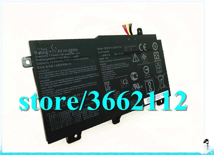 B31N1726 Батарея для ASUS FX504 FX505 FX80 FX504GE FX504GD FX80GM FX86F