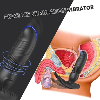 Thrusting Butt Plug Vibrator For Men Masturbator testicle Dildo Vibrator Prostate Massager Anal Adult Sex Toys For Men Women Gay 3