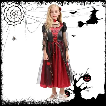 

Halloween Costume Vampire Girl Princess Dress Halloween Kids Clothes Girls 4 To 12 Teenage Streetwear Girls Clothes