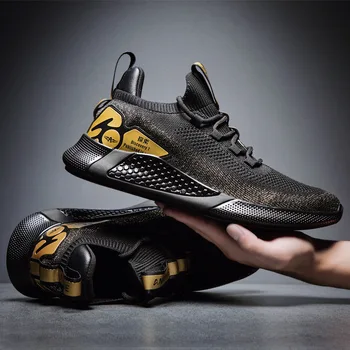 

Fashion mens casual new brand mesh shoes 2020 hot sale male flats lace up sneaker student boys winter plus cotton shoes A386