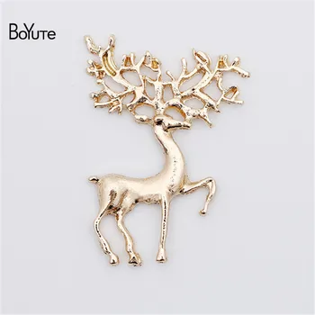 

BoYuTe (20 Pieces/Lot) Metal Alloy 27*39MM Animal Elk Materials Diy Hand Made Jewelry Accessories Wholesale