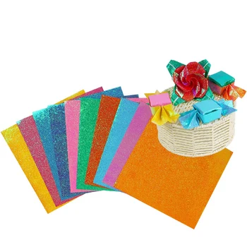 

New 50Pcs/Lot 15CM Color Origami Paper Square Origami Paper Decoration Paper Glitter Square Folding Paper for DIY Crafts