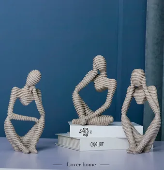 

Fashion Abstract Character Decoration Art Thinking Statues Home Ornament Figurine Crafts Gift Living Room Desktop Crafts Decor