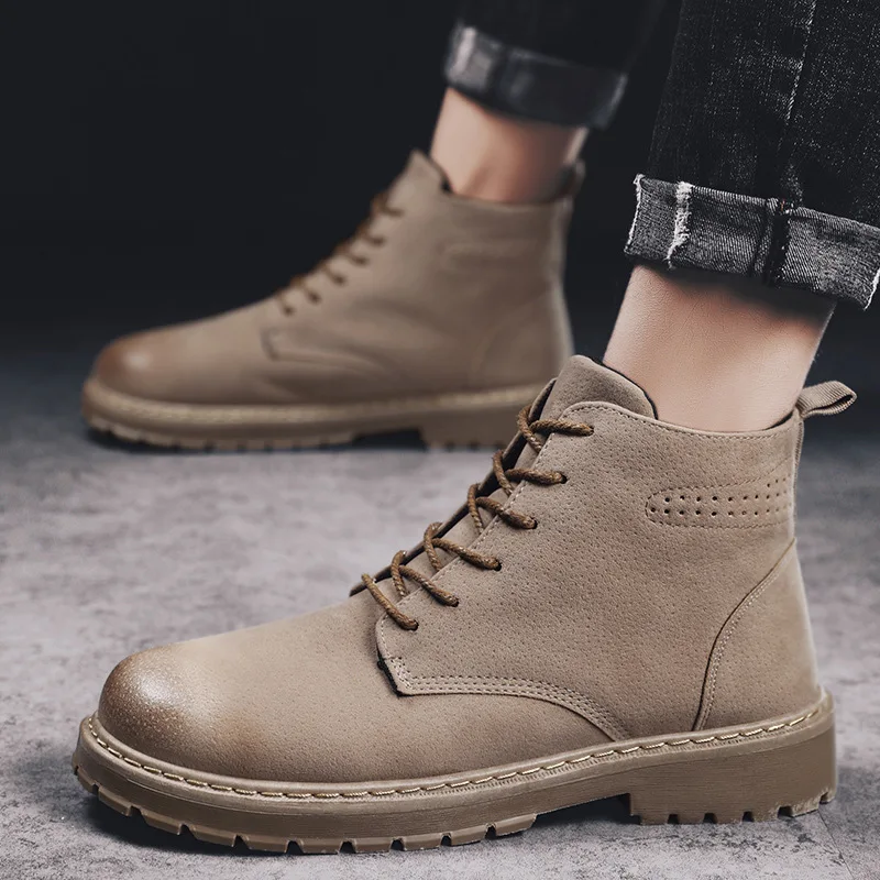 

2019 Autumn And Winter New Style Men Hight-top Martin Boots Casual Outdoor Rub Color Workwear Men's Boot Classic Big Head MEN'S