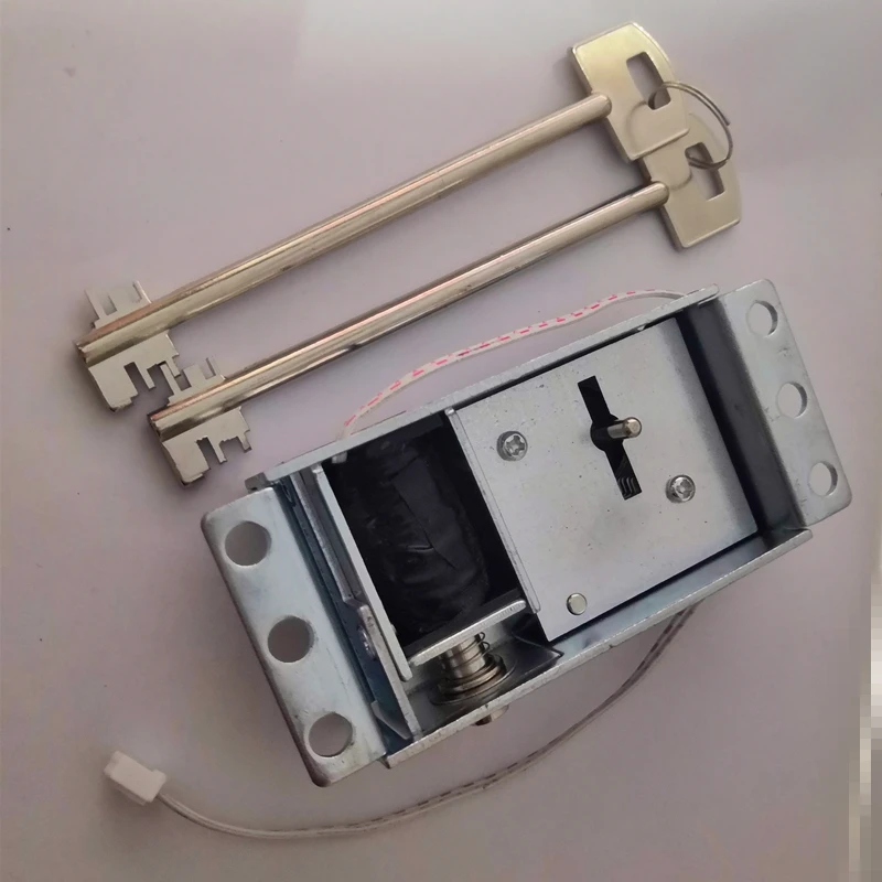 

Leaf Electromagnet with Emergency Key Gun Cabinet Electromagnetic Lock Safe Box Accessories Solenoid Valve