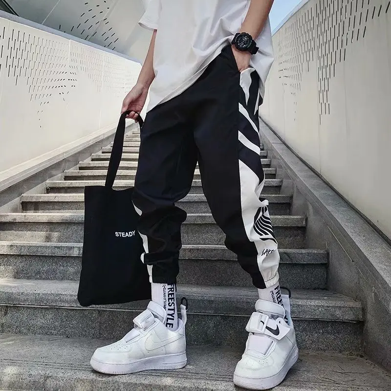 

Pants Men's Korean-style Trend 2019 Popular Brand Loose-Fit Capri Sports Casual Beam Leg Hip Hop National Trends Bib Overall