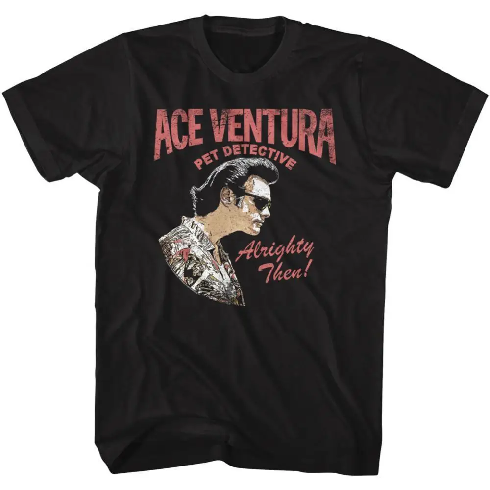 ACE VENTURA Мужская футболка с коротким рукавом черная PROFILE крутая Повседневная