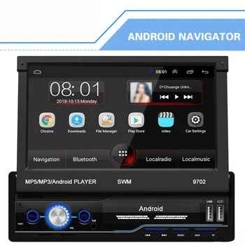 

7 inch Android 8.1 GPS Car Radio Stereo Player HD 1080P Touch Screen Multimedia Player with GPS FM Dual USB + Rear View Camera