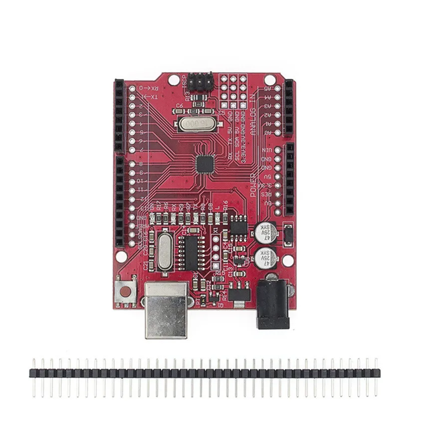 UNO R3 CH340G+ MEGA328P SMD чип 16 МГц для Arduino UNO R3 макетная плата USB кабель aega328p один комплект - Цвет: Red