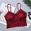 2022 New Arrivals Women Push Up Wireless Sexy Lace Bra Crop Top Elastic Bralette Underwear Lingerie Full Cup ► Photo 1/6