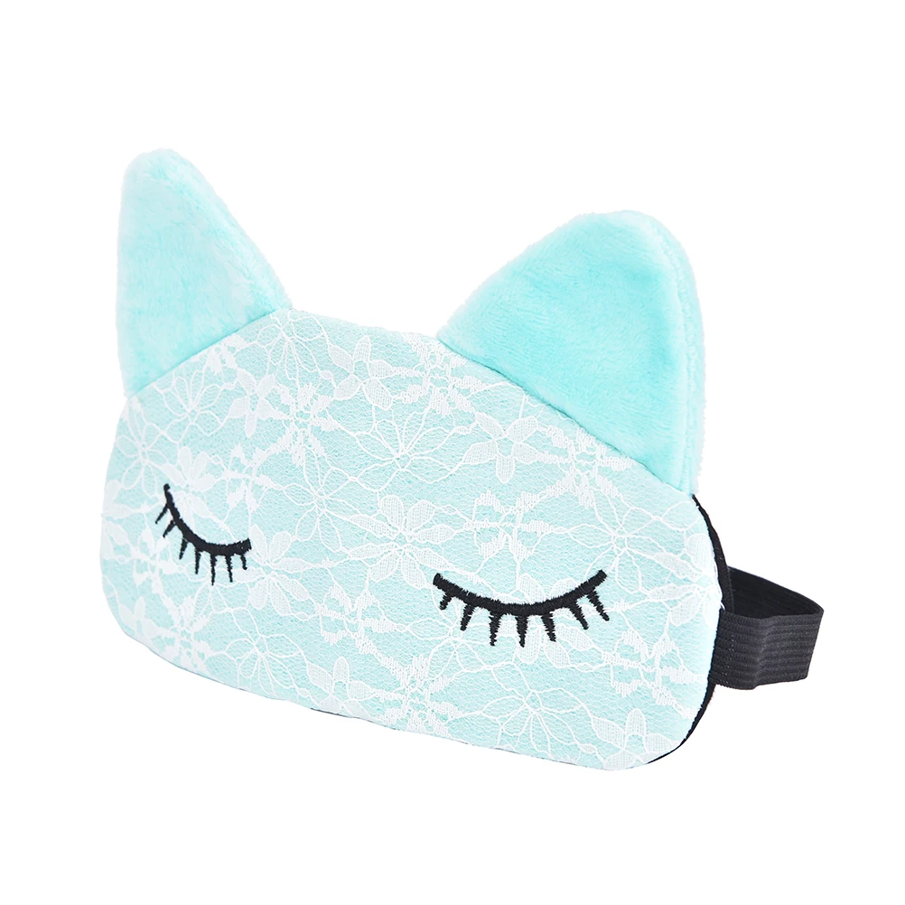 Новая мультяшная кружевная маска для век, маска для сна, повязка на глаза, повязка на глаза, чтобы защитить светильник, милый кот, инструмент для ухода за глазами