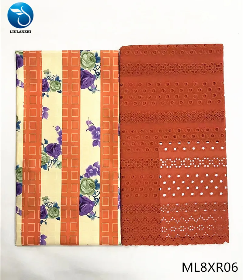 LIULANZHI африканская кружевная ткань высокого качества, хлопковая кружевная ткань, нигерийская атласная ткань с принтом для одежды ML8XR01-ML8XR08