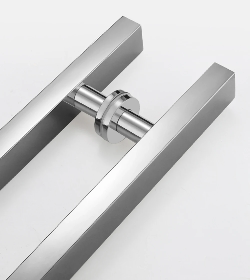 Description Picture 4 of itemThickened glass door handle rose gold black 304 stainless steel frameless sliding door round square large handle