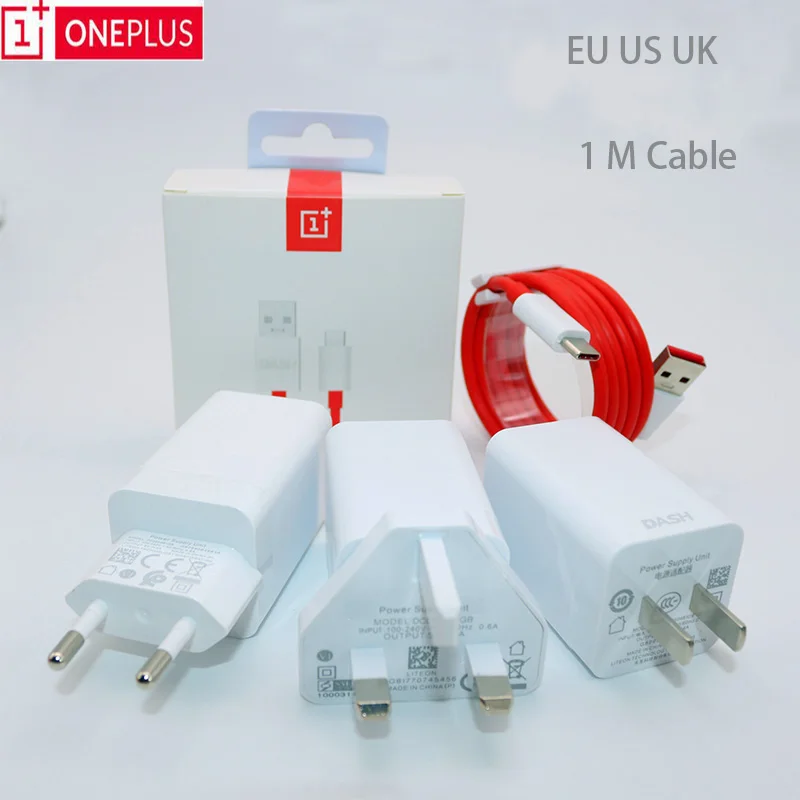 Оригинальное Адаптивное зарядное устройство OnePlus 6 Dash One Plus 7 6t 5t 5 3t 3 для смартфона, адаптер питания для быстрой зарядки 1 м, кабель Usb 3,1 type-c