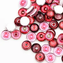 Горячая 50 шт 12 мм микс ручной работы фото стеклянные кабошоны(D5-12